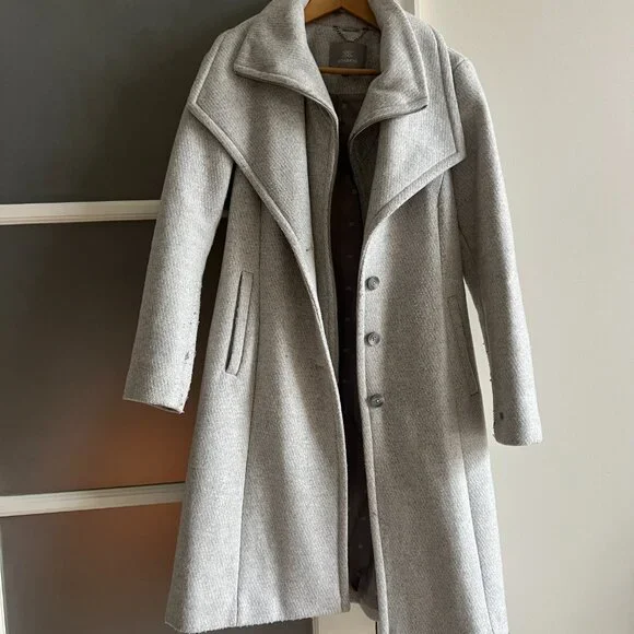 SOIA & KYO Wool Double Collar Coat - Picture 2 of 5